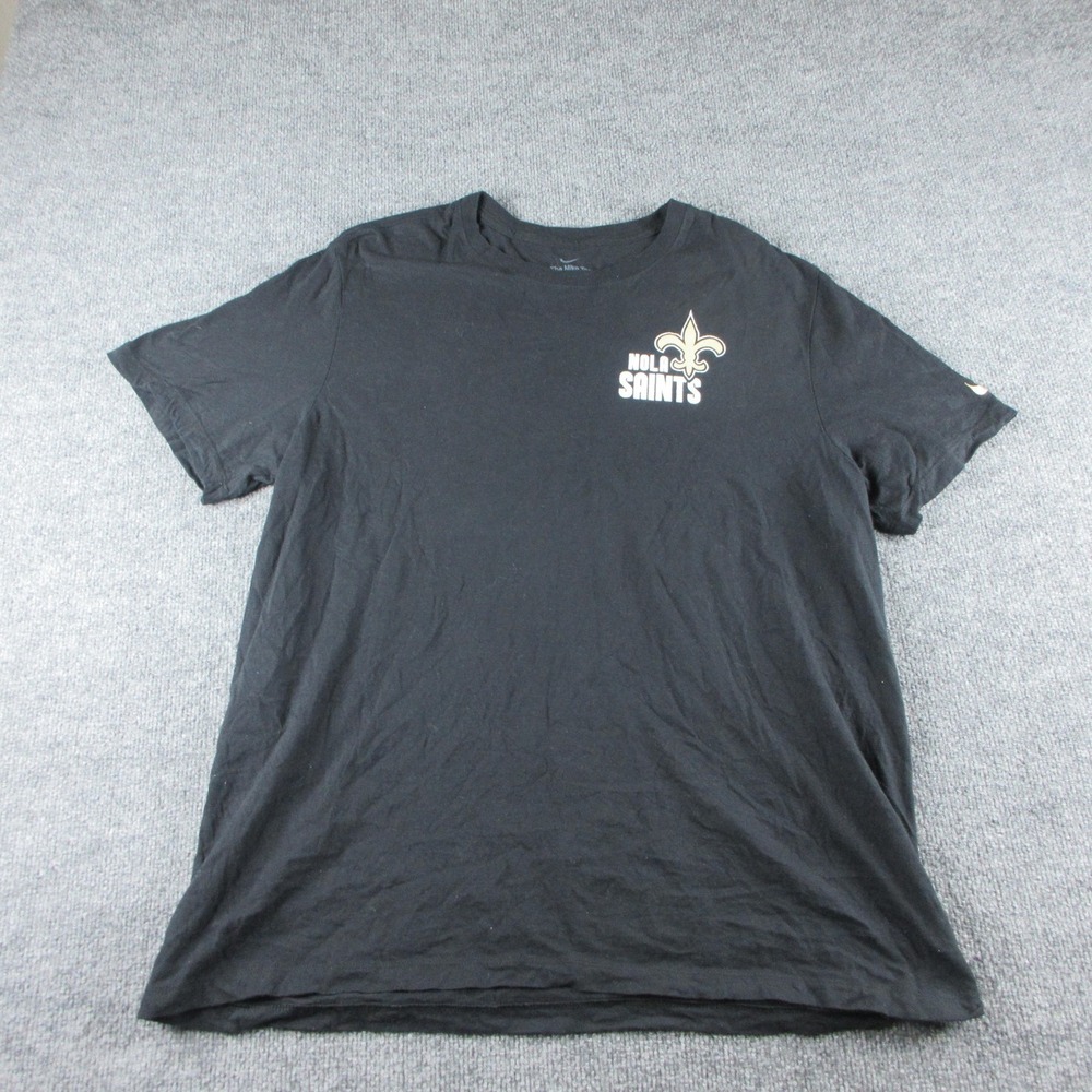 New‎ Orleans Saints Shirt Mens XL Black NFL Football Nike NOLA Go Saints Tee